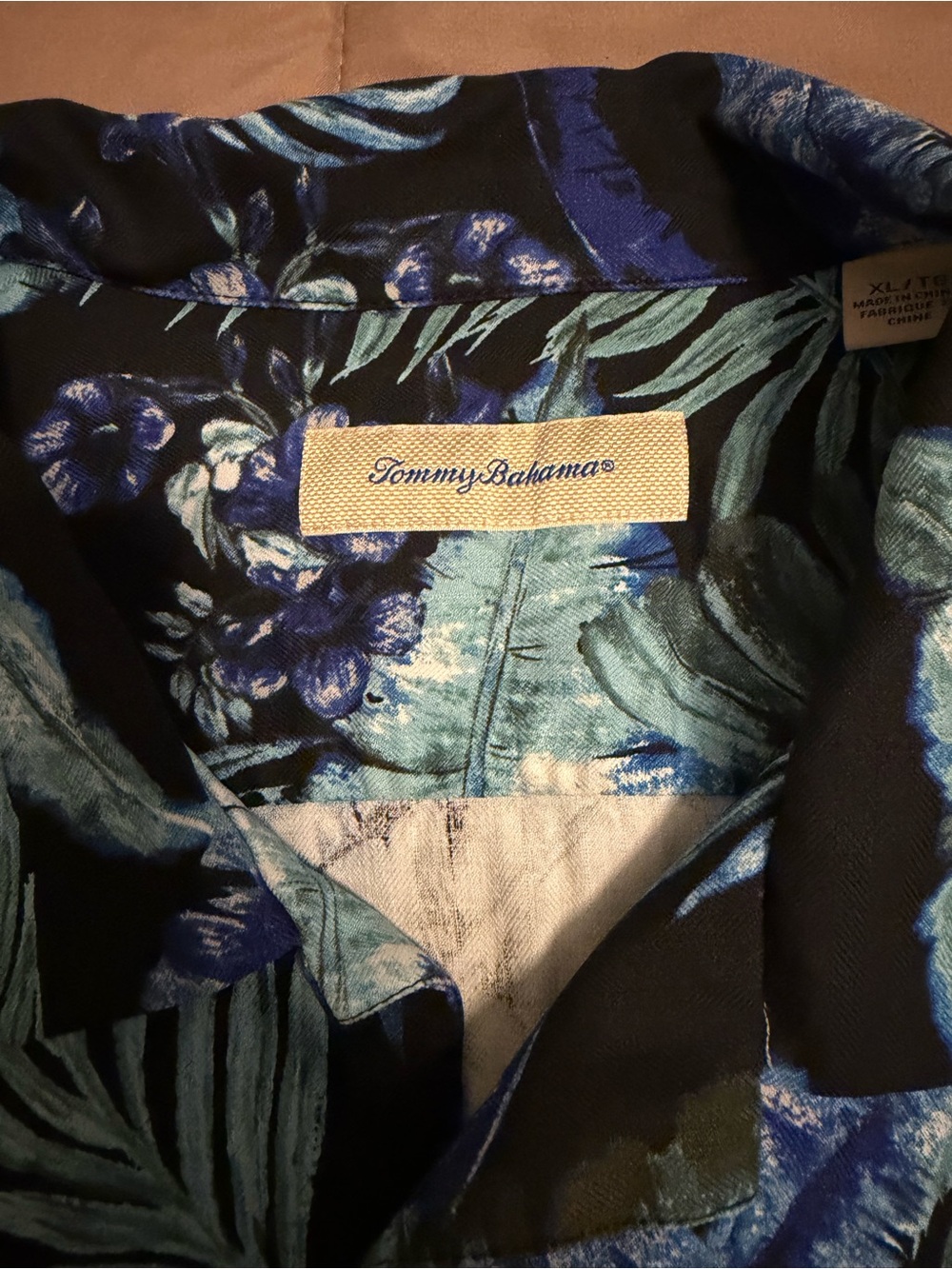 Tommy Bahama Black, Blue & Aqua Tropical Button-Down Shirt